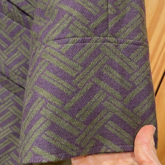 Walter Baker NWT Wool Blend Long Coat Womens size 8 Beautiful! Purple Olive - Picture 7 of 11